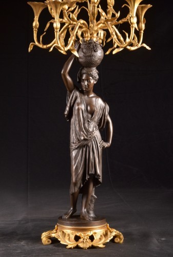 Grande paire de candélabres orientalistes par Charles Cumberworth (1811-1852) - Mora Antiques