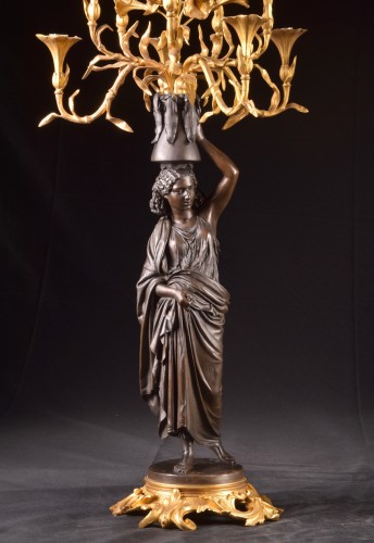 XIXe siècle - Grande paire de candélabres orientalistes par Charles Cumberworth (1811-1852)