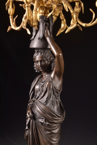 Antiquités - Grande paire de candélabres orientalistes par Charles Cumberworth (1811-1852)