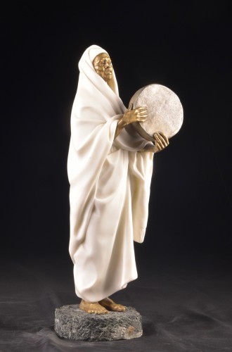 Louis HOTTOT (1829-1905), Femme arabe au tambourin - Mora Antiques