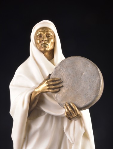 XIXe siècle - Louis HOTTOT (1829-1905), Femme arabe au tambourin