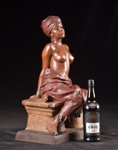 Esclave assise - Emmanuel Villanis (1858-1914) - Sculpture Style Art nouveau