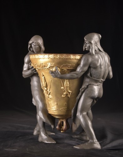 Fondeurs de cloche, par Louis Étienne Marie Albert-Lefeuvre (1845 - 1924) - Sculpture Style 