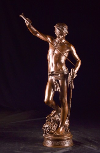 David et Goliath d'Antonin Mercié (1845-1916) - Sculpture Style 