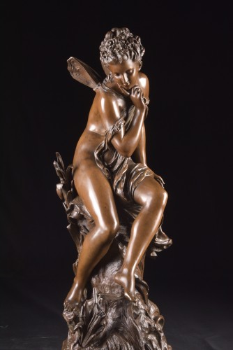Mathurin Moreau (1822–1912) « La Libellule » (Nymphe fluviale) - Sculpture Style 