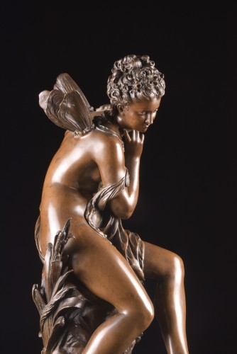 Sculpture Sculpture en Bronze - Mathurin Moreau (1822–1912) « La Libellule » (Nymphe fluviale)