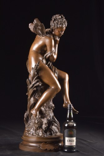 Mathurin Moreau (1822–1912) « La Libellule » (Nymphe fluviale) - Mora Antiques