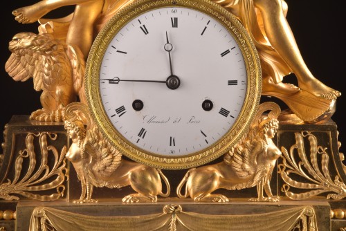 Antiquités - Empire Mantel Clock “Diana and Callisto” – Alexandre à Paris, circa 1810