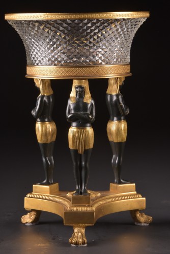 Objet de décoration Cassolettes, coupe et vase - Paire de cassolettes aux figures égyptiennes – France,XIXe siècle