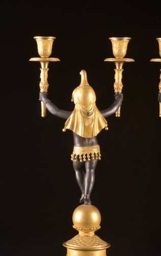 19th century - A rare pair of French Empire Candelabra – ‘L’Amour Triomphant’, circa 1815