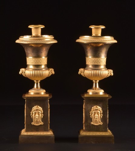 Antiquités - Empire Candlesticks  Brûle-Parfums  c. 1810