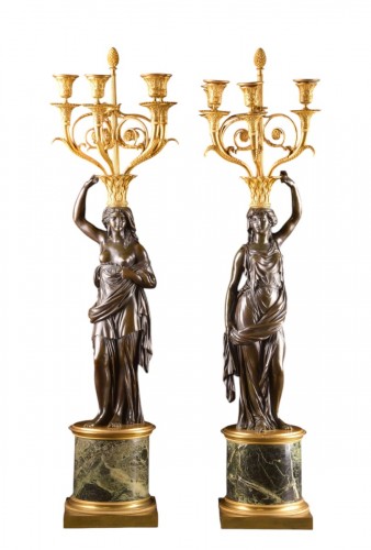 Pair Of Monumental Candelabra, 19th century 