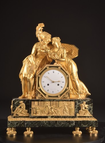 Horology  - Empire &quot;Hector&quot; Clock, Attributed To Claude Galle, Movement Signed Rocquet 