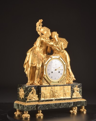 Empire &quot;Hector&quot; Clock, Attributed To Claude Galle, Movement Signed Rocquet  - Empire