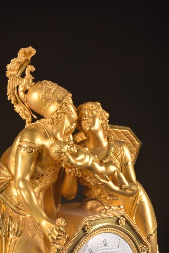 Antiquités - Empire &quot;Hector&quot; Clock, Attributed To Claude Galle, Movement Signed Rocquet 