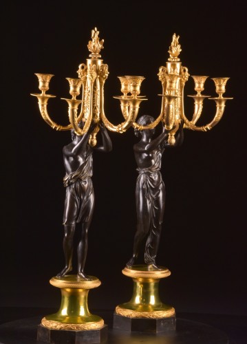 Pair Of Charles X Candelabras, France circa 1825 - Lighting Style Restauration - Charles X