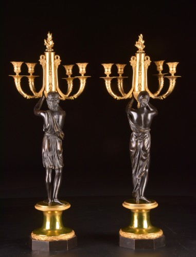Pair Of Charles X Candelabras, France circa 1825 - 