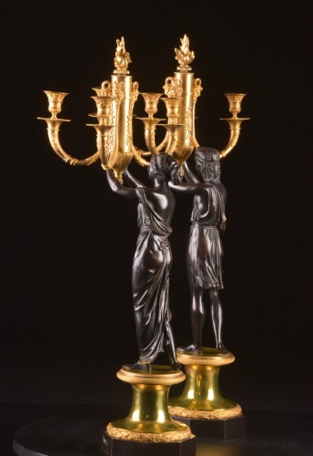 Antiquités - Pair Of Charles X Candelabras, France circa 1825