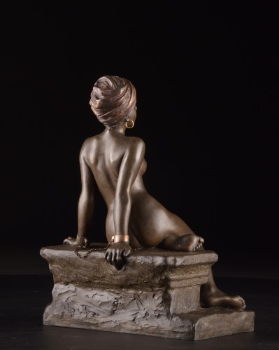 Emmanuel Villanis (1858–1914) – ““seated Oriental Woman”” - 