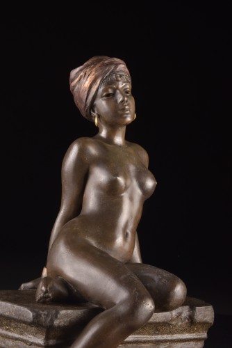 Antiquités - Emmanuel Villanis (1858–1914) – ““seated Oriental Woman””