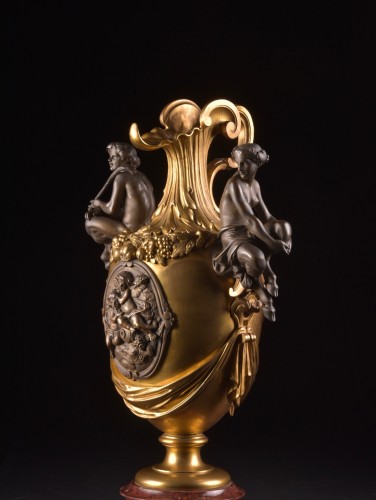 19th Century Gilt And Patinated Bronze Vase by V. P: Victor Paillard - 