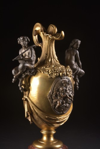 19th century - 19th Century Gilt And Patinated Bronze Vase by V. P: Victor Paillard