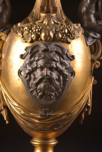 19th Century Gilt And Patinated Bronze Vase by V. P: Victor Paillard - Napoléon III