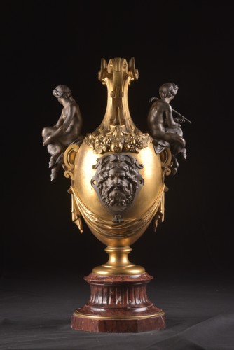 Antiquités - 19th Century Gilt And Patinated Bronze Vase by V. P: Victor Paillard