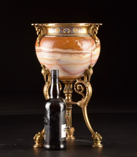 French Algerian Onyx Flowerpot, Attributed To Louis François Eugène Cornu  - Napoléon III