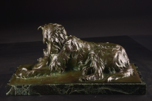Deux Amis, Charles Paillet (1871–1937), Cire Perdue Susse Frères Paris - Sculpture Style Art nouveau