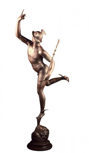 A Late 19th Century Monumental Hermes, Inspired By Giambologna
