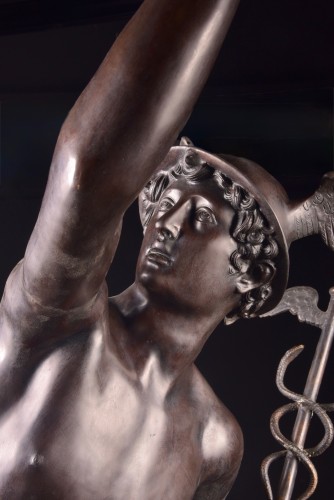 Monumental Hermès en bronze inspiré du modèle de Giambologna - Napoléon III