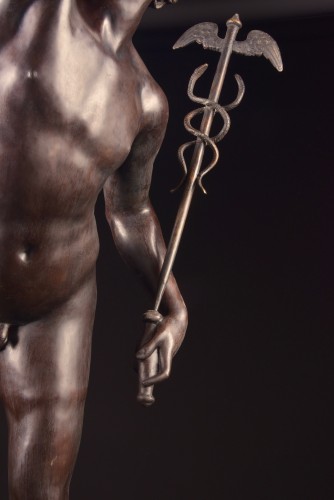 Napoléon III - Monumental Hermès en bronze inspiré du modèle de Giambologna