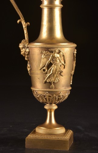 Decorative Objects  - Pair Of Empire Gilt Bronze Pouring Vases
