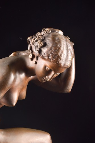 Sculpture Sculpture en Bronze - Nymphe se mirant dans l’eau Par Salvatore Marchi (1788–1859)