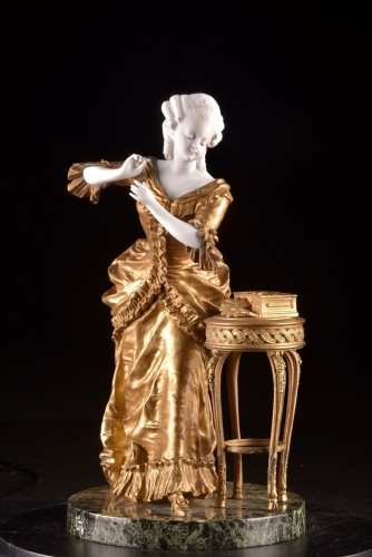 Art nouveau - Young Woman At Her Dressing Table 