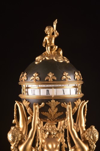 Large “three Graces” Clock With Rotating Circles circa 1860 - Horology Style Napoléon III