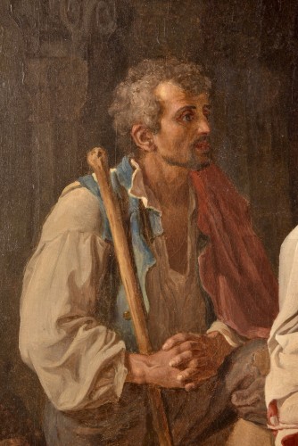 Antiquités - Ludwig Brüls (1803–1882) - Family Blessed by Two Franciscan Monks