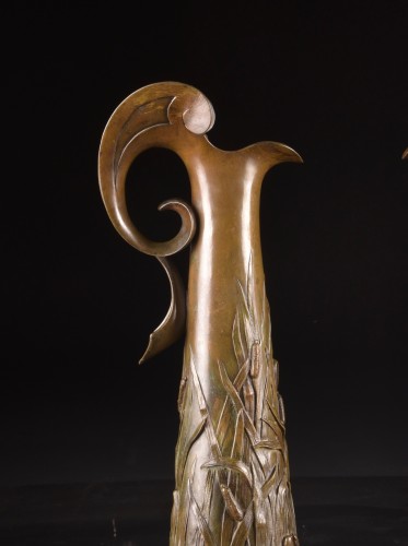 Carmelo Cernigliari-Melilli (1870–1944) - Pair Of Art Nouveau Bronze Vases - Decorative Objects Style Art nouveau