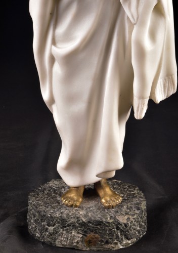 Sculpture Sculpture en Marbre - Homme oriental au tambour, Rachel-Lucy Hautot (1882–1935)