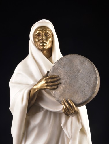 Homme oriental au tambour, Rachel-Lucy Hautot (1882–1935) - Mora Antiques