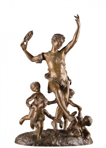Faune au Tambourin – Émile Pfister, France fin XIXe siècle
