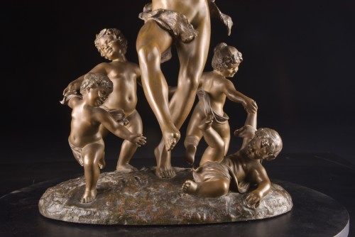 Patinated Bronze Faun with Tambourine, Émile Pfister, France Late 19th century - 