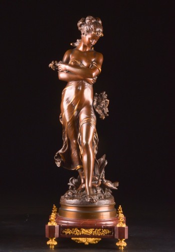 Figure sur base tournante - Hippolyte Moreau (1832–1927) - Sculpture Style Art nouveau