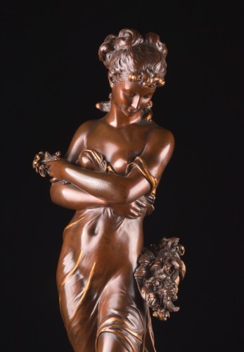 Sculpture Sculpture en Bronze - Figure sur base tournante - Hippolyte Moreau (1832–1927)