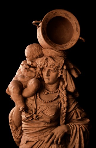 19th century - Louis Samain (1834–1901) — Carrier with Child