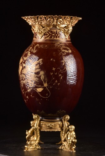 Large Sang -de-boeuf-Vase Mounted In Gilt Bronze - Napoléon III