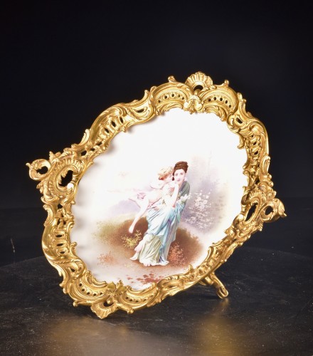 Napoléon III - French Porcelain Dish Mounted In Gilt Bronze, Napoleon III Period