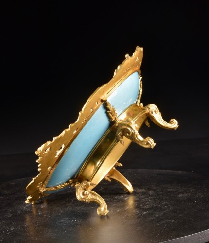 Antiquités - French Porcelain Dish Mounted In Gilt Bronze, Napoleon III Period