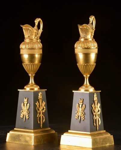 Pair Of Empire Period Gilt Bronze Ornamental Vases, France Circa 1805–1815 - 